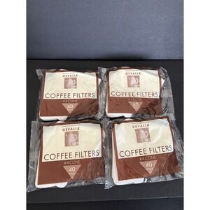 4 Packs Gevalia #4 Cone Paper 40 Filters NEW